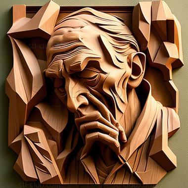 3D модель Американский художник Альфред Ригни. (STL)